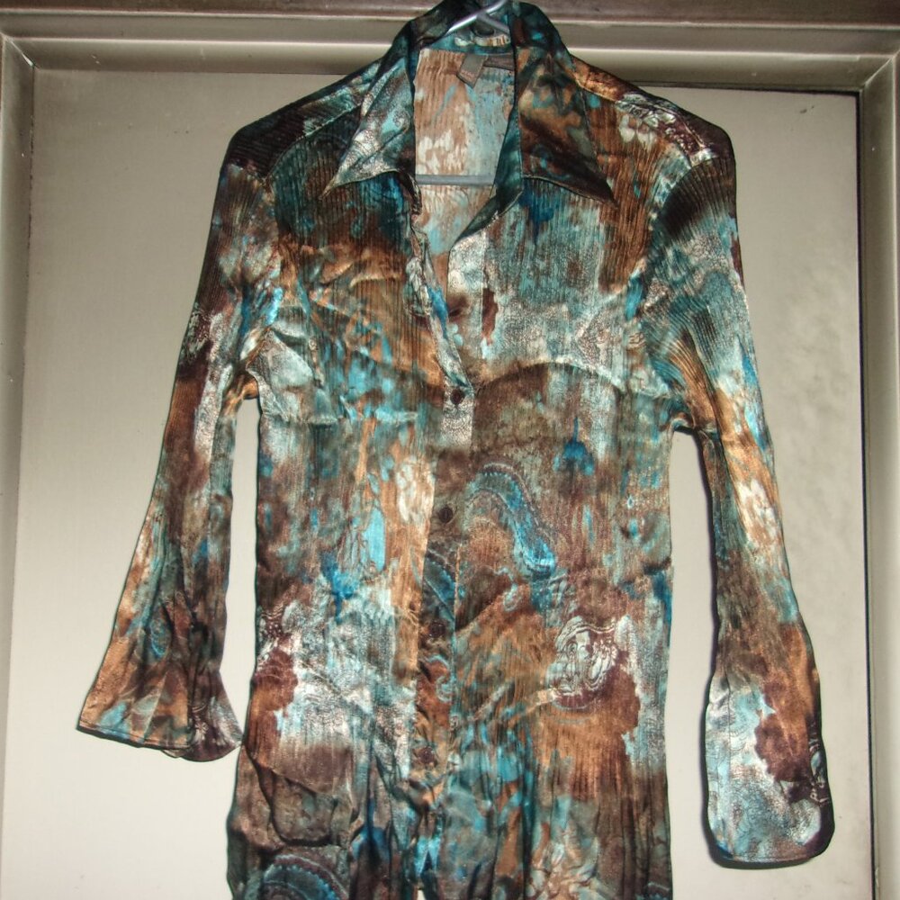 Sere Nade Womens Button Up Shirt Size 1X